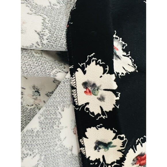 Zara Woman Black Floral Mini Dress Size Medium Career Party Office - Picture 8 of 9